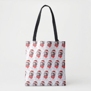 Bolsa Tote Raça de Cachorro Newfypoo Estrelas de Natal