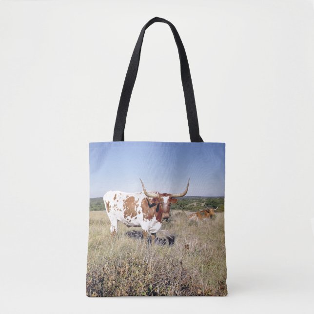 Bolsa Tote Raça de Texas Longhorn (foto) (Frente)