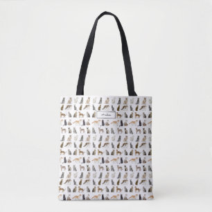 Bolsa Tote Raças de Gatos Monogramas