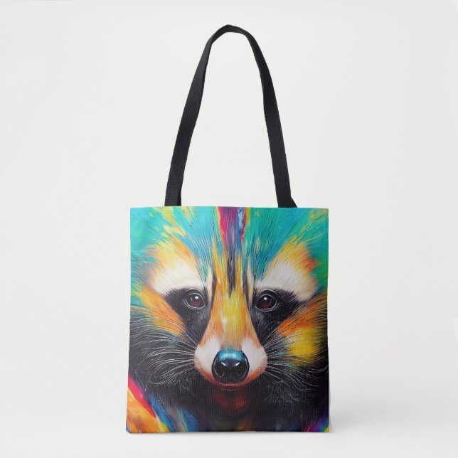 Bolsa Tote Raccoon Animal Discovery Adventure Planet (Frente)