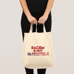 Bolsa Tote Racismo não é Patriotismo! Protesto Anti-Racismo