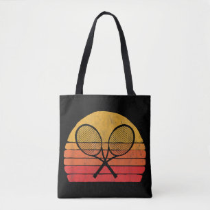 Bolsa Tote Racquet de Ténis Cruzados Retro Sol dos Anos 80 Gr