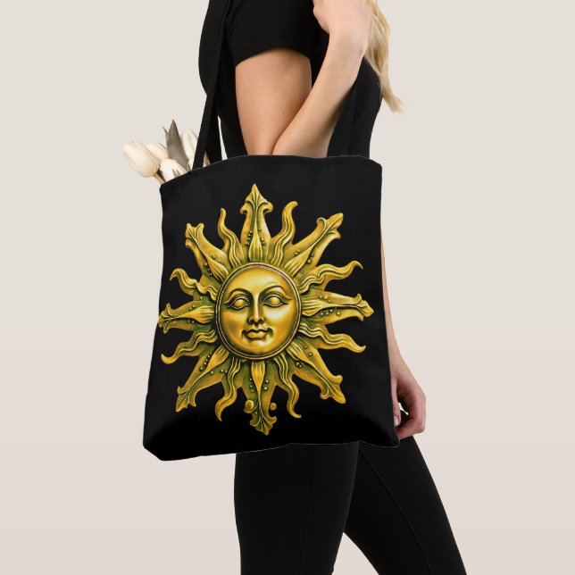 Bolsa Tote "Radiação Dourada Celestial" O Sol (Close Up)