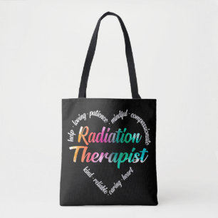 Bolsa Tote Radiação Terapista Coração Palavra-Vírgula