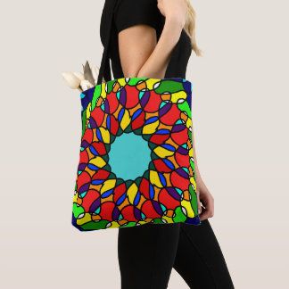 Bolsa Tote Radiant Mandala Art, Colorida