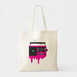 Bolsa Tote Rádio retrorreflector cor-de-rosa com fusão