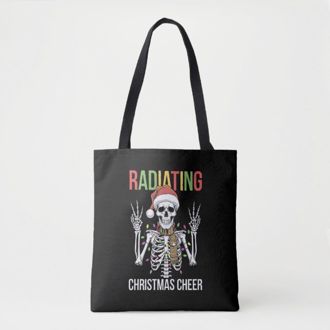 Bolsa Tote Radiologia Papais noeis de Natal Técnicos Xray Ske (Frente)
