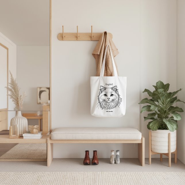 Bolsa Tote Ragdoll Cat (Criador carregado)