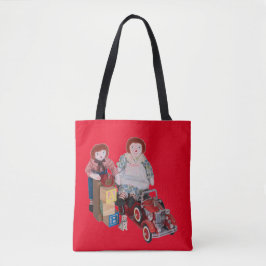 Bolsa Tote Raggedy Ann & Andy bonecas com brinquedos