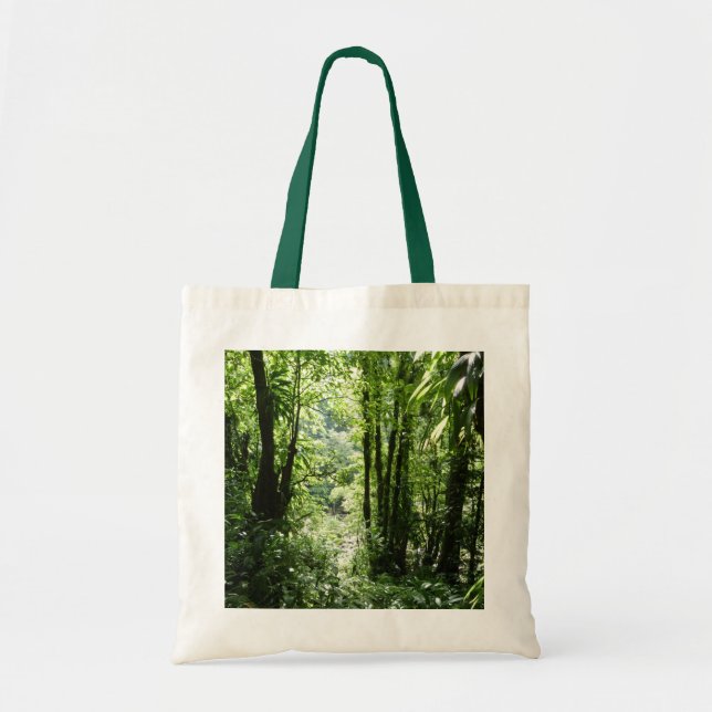 Bolsa Tote Rain Forest II Tropical Verde (Frente)