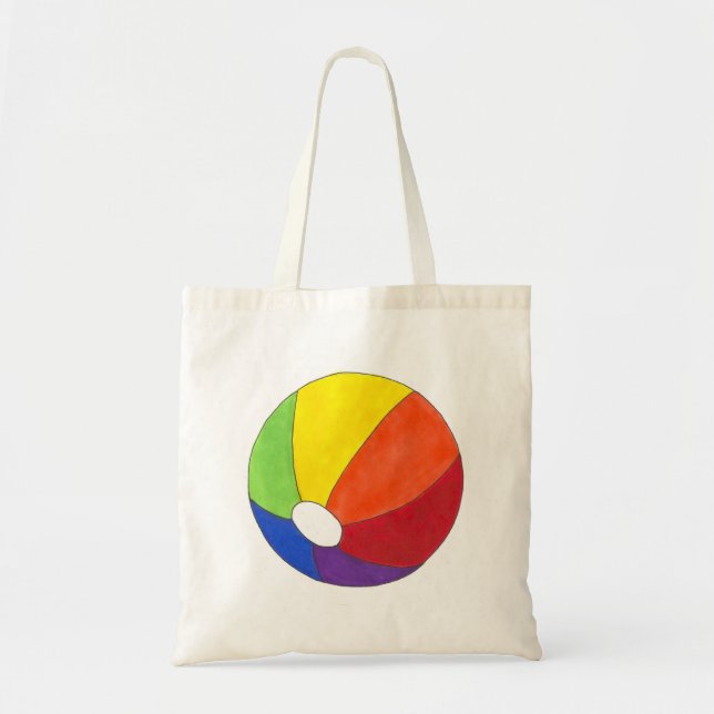 Bolsa Tote Rainbow Beach Ball Beachball Summer Shore Bag (Frente)