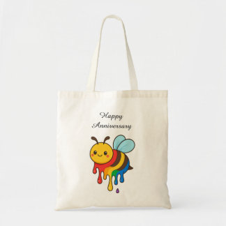 Bolsa Tote Rainbow Bee-Butterfly - Feliz Aniversário