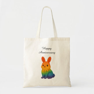 Bolsa Tote Rainbow Bunny - Feliz Aniversário