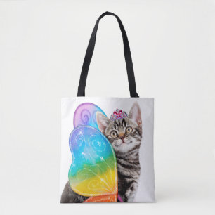 Bolsa Tote Rainbow Butterfly Princesa Kitten