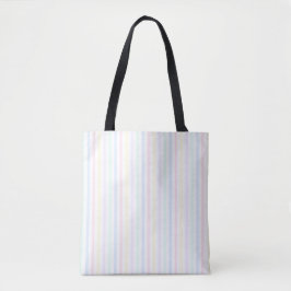 Bolsa Tote Rainbow Candy Stripe Pastel