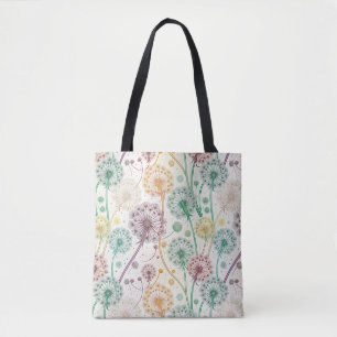 Bolsa Tote Rainbow Dandelion Breeze - Whimsical Floral