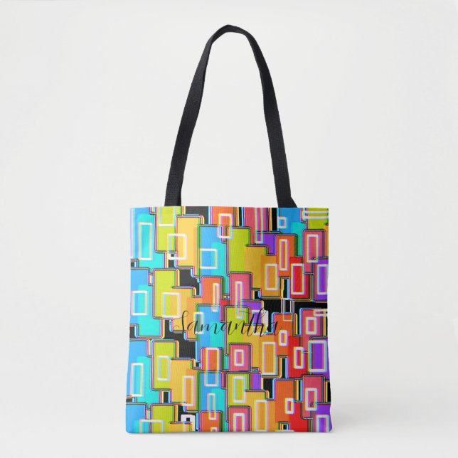 Bolsa Tote Rainbow Deco Home Living Abstrato (Frente)