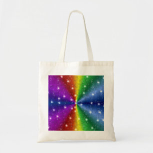 Bolsa Tote rainbow em elephant skin leatheroptik & raindrops