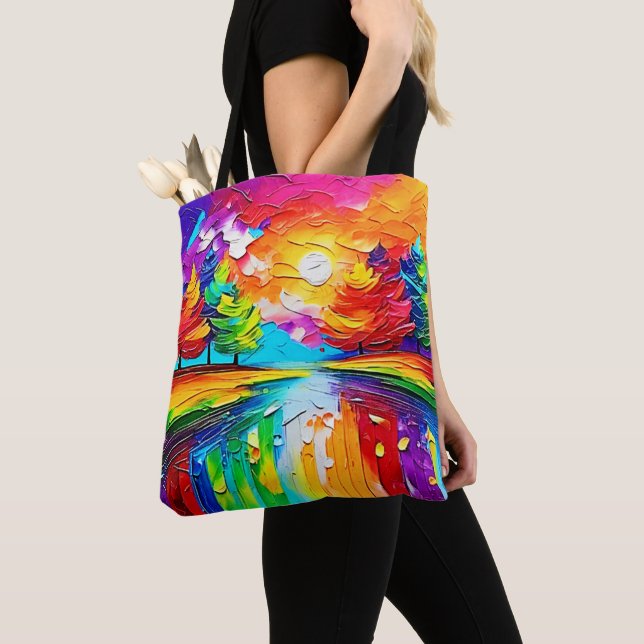 Bolsa Tote Rainbow Forest Sunset Dreams (Close Up)
