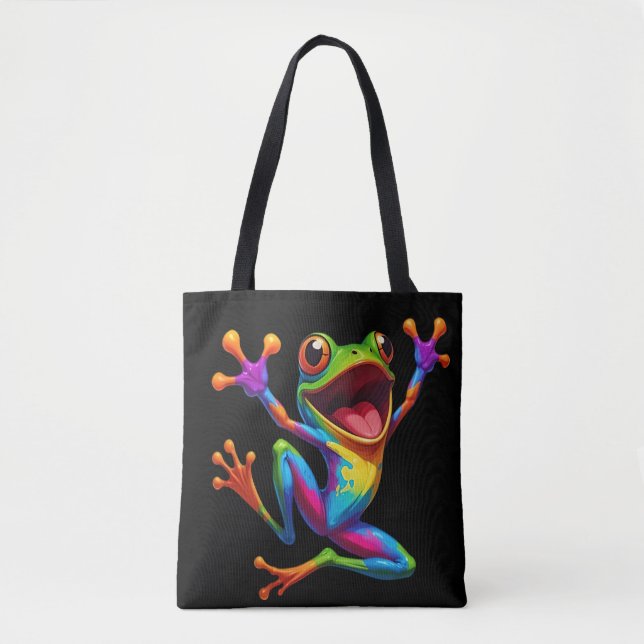 Bolsa Tote Rainbow Frog  (Frente)