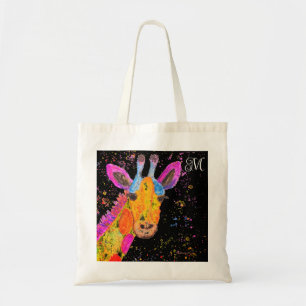 Bolsa Tote Rainbow Giraffe Watercolor Nature Selle Animal To