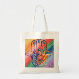 Bolsa Tote Rainbow Hamsa Tote Bag