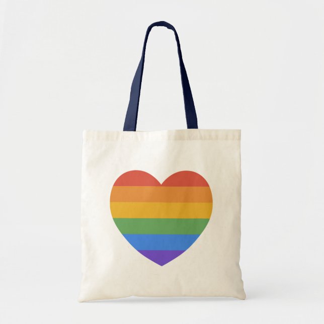 Bolsa Tote Rainbow Heart (Frente)