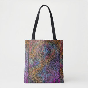 Bolsa Tote Rainbow Kaleidoscope Mandala