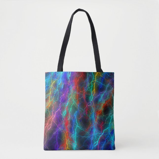 Bolsa Tote Rainbow Lightning Storm (Frente)