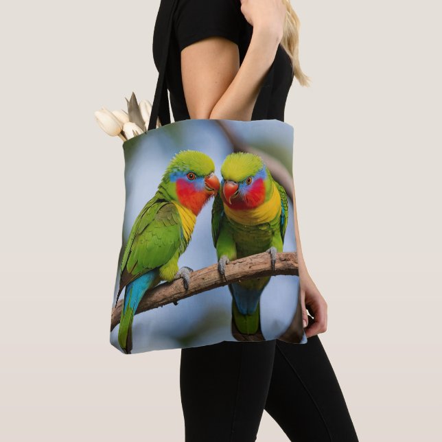 Bolsa Tote Rainbow Lorikeets (Close Up)