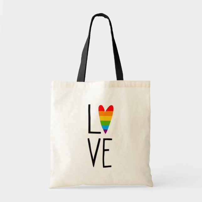 Bolsa Tote Rainbow Love (Frente)