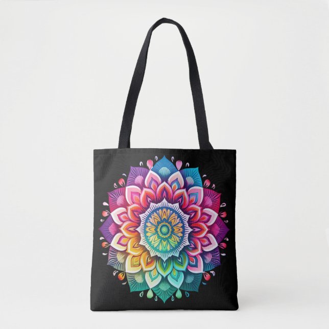 Bolsa Tote Rainbow Mandala (Frente)