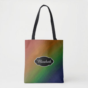 Bolsa Tote Rainbow Ombre Abstrato de Sinalizador do Orgulho
