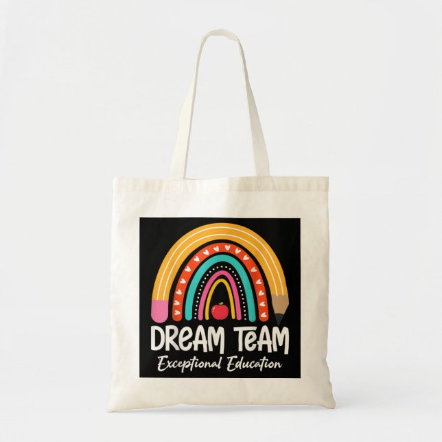 Bolsa Tote Rainbow Pencil Dream Equipe de Educação Excepciona (Frente)