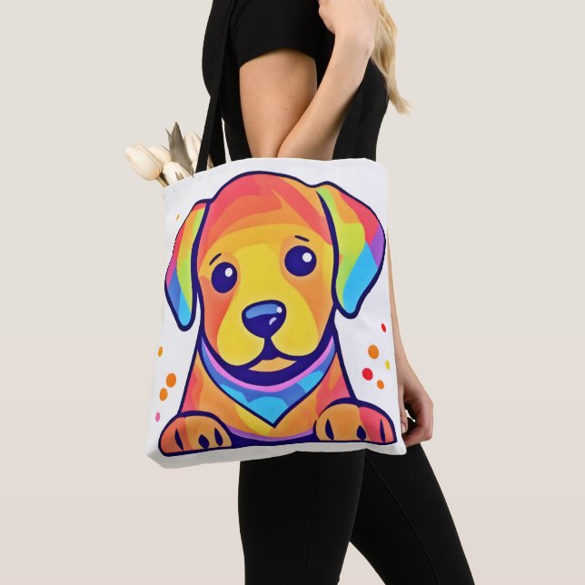 Bolsa Tote Rainbow Puppy Love (Close Up)