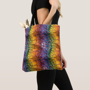 Bolsa Tote Rainbow Réptil Leather