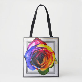 Bolsa Tote Rainbow Rose  