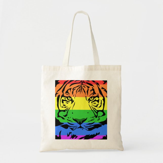 Bolsa Tote Rainbow Tiger (Frente)