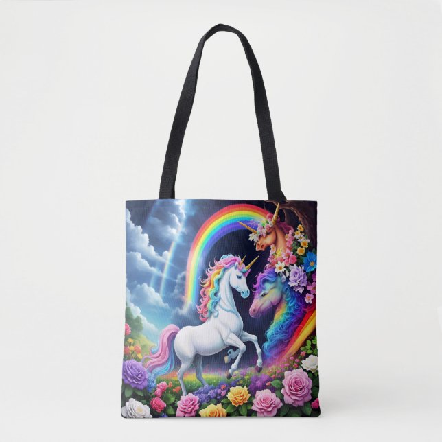Bolsa Tote Rainbow Unicorn One (Frente)