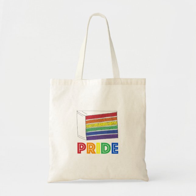 Bolsa Tote Rainbow Weding Slice Orgulho gay (Frente)