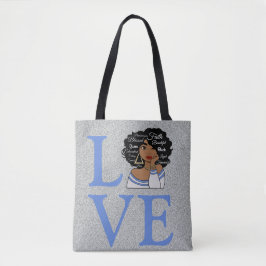 Bolsa Tote Rainha Africana Silver Glitter