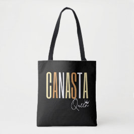 Bolsa Tote Rainha Canasta em letras castanhas