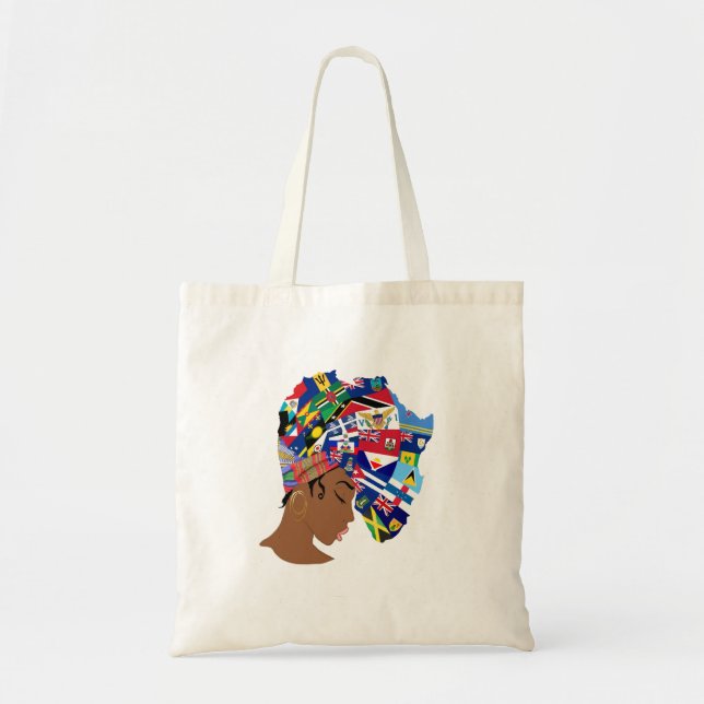 Bolsa Tote Rainha Caribe Afro (Frente)