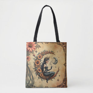 Bolsa Tote Rainha Crescente do Girassol 