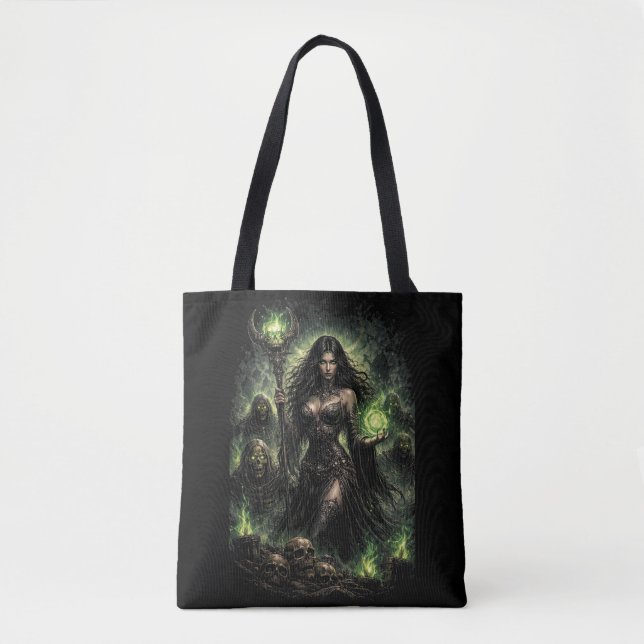 Bolsa Tote Rainha da Chama Verde (Frente)