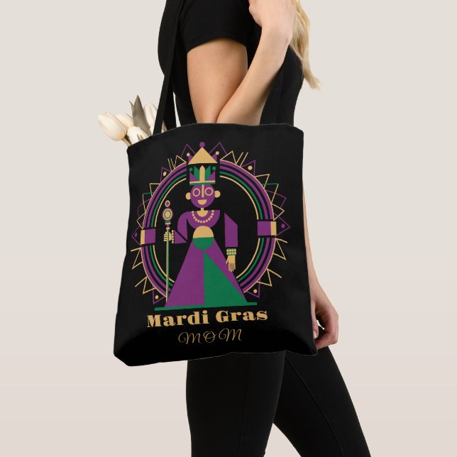 Bolsa Tote Rainha da Mardi Gras Mãe 2026 (Close Up)