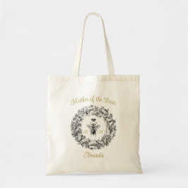 Bolsa Tote Rainha da Vintage Moderna Bee Mãe do Nome da Noiva