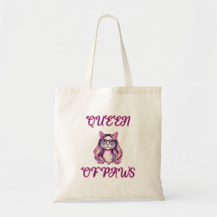 Bolsa Tote Rainha das Patinhas Realeza Felina Design de Amant
