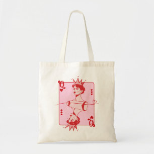 Bolsa Tote Rainha de Copas Vermelha e Rosa