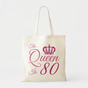 Bolsa Tote rainha do aniversário do 80